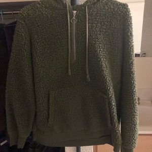 Quarter Zip Teddy Pullover sweater